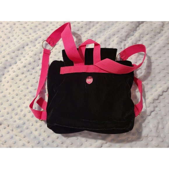 Beacon Street Girls Black velvet backpack - Picture 2 of 4